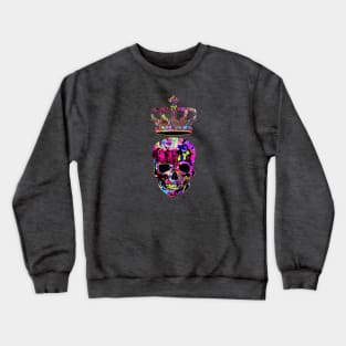 Graffiti sugar skull with crown Crewneck Sweatshirt